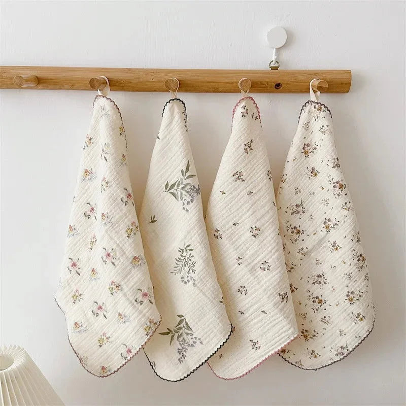 Conjunto Infantil Paninhos de Boca Flores Bege Lenogue