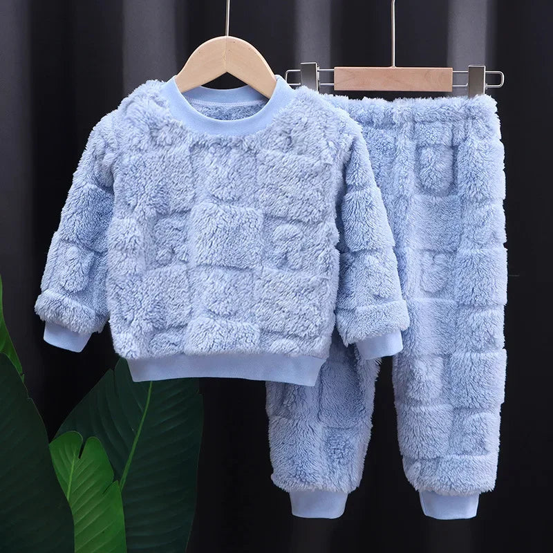 Conjunto Infantil Pijama Flanela Manga Longa Veludo Serein Lenogue