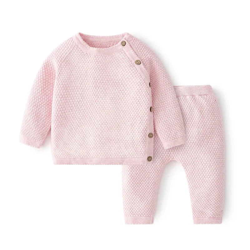 Conjunto Infantil Pipoca Doce Lenogue Rosa / 0-3 Meses