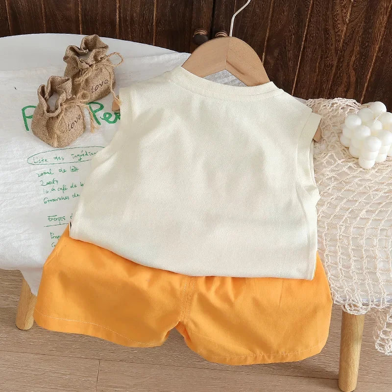 Conjunto Infantil Regata com Shorts Modelo Cartoon Lenogue