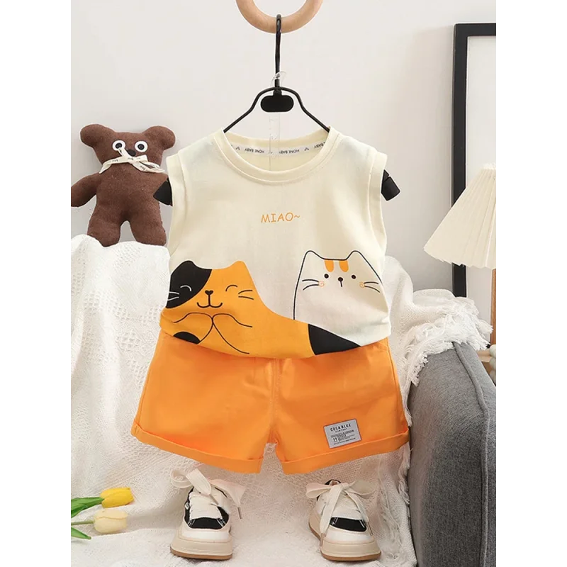 Conjunto Infantil Regata com Shorts Modelo Cartoon Lenogue