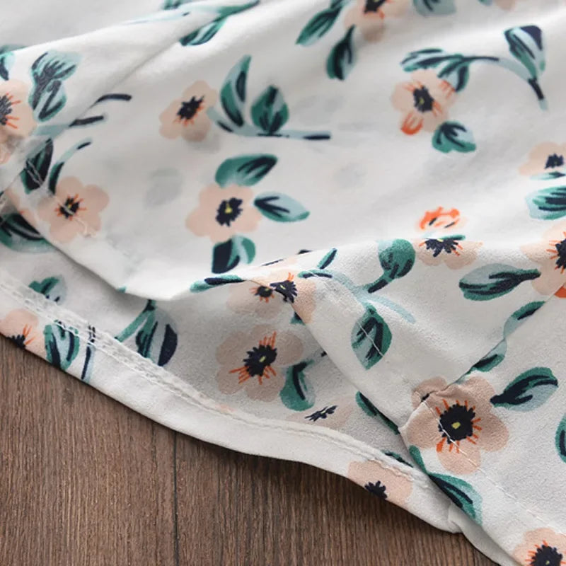 Conjunto Infantil Regata Floral e Short Lenogue