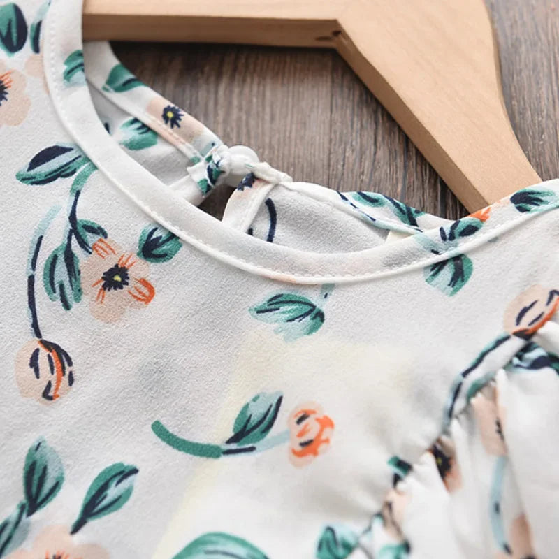 Conjunto Infantil Regata Floral e Short Lenogue