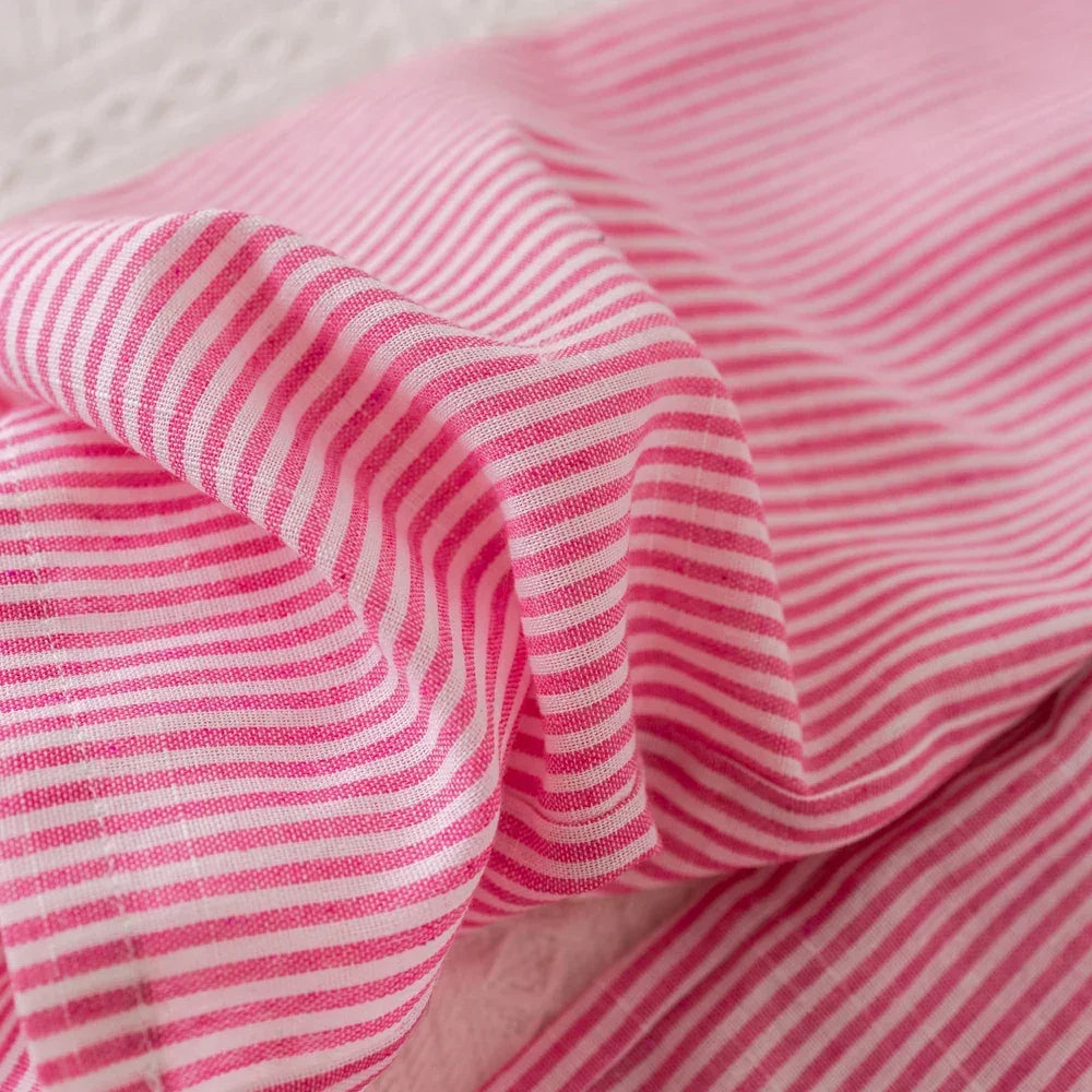 Conjunto Infantil Rosa com Listras Regata Laços e Calça Lenogue