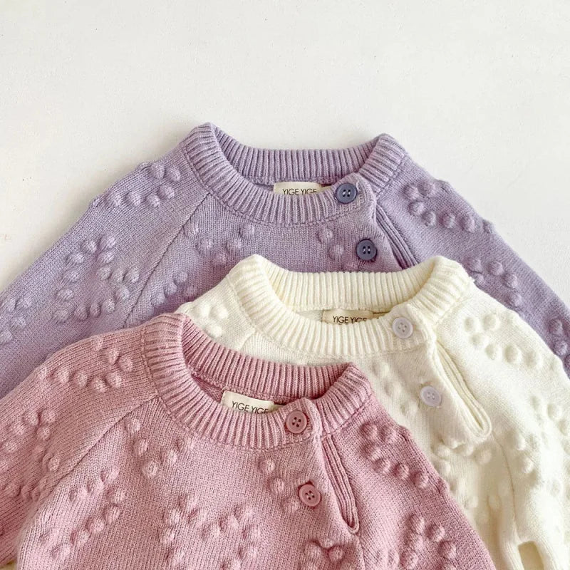 Conjunto Infantil Suspiro Bege e Rosa Lenogue