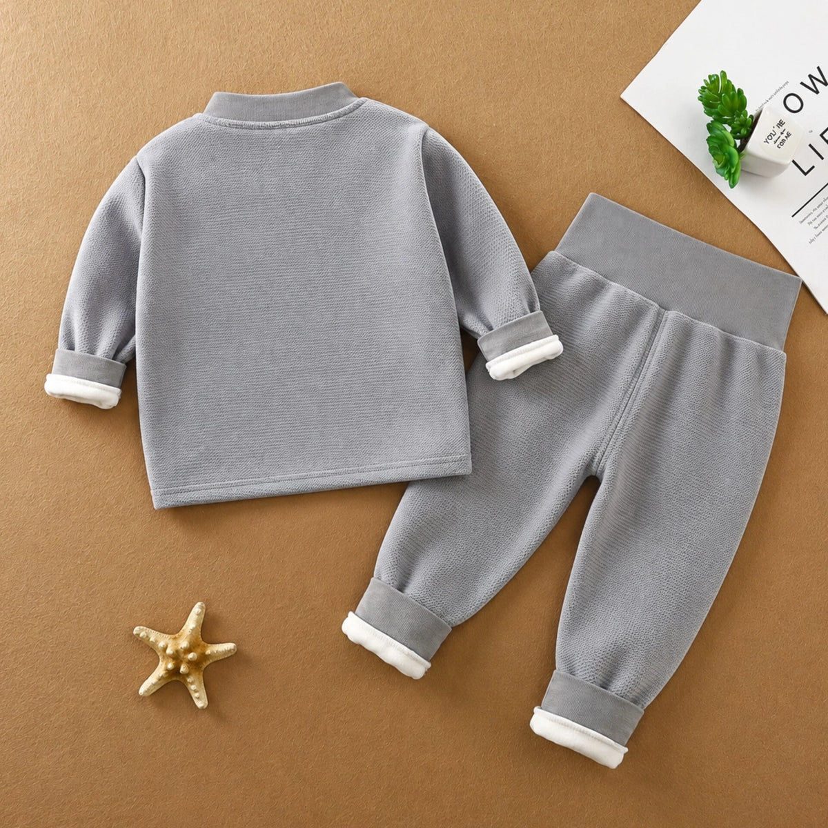 Conjunto Infantil Térmico Cintura Alta Cobre Barriga Chaleur Lenogue