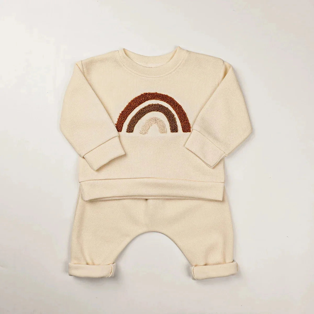 Conjunto Infantil Unissex Hey Cutie Lenogue Bege / 3-6 Meses