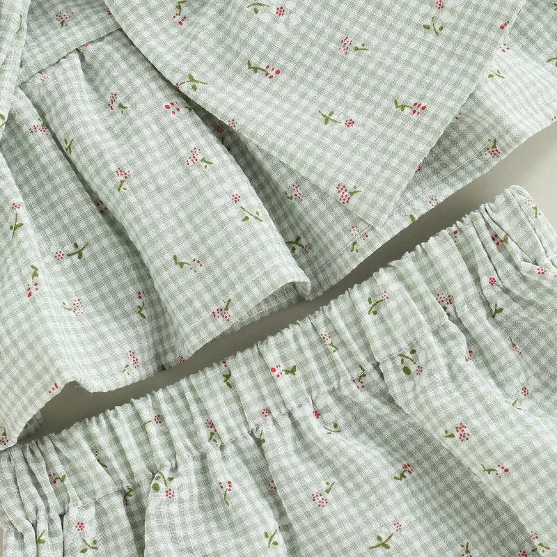 Conjunto Infantil Verde Feminino Hortência Lenogue