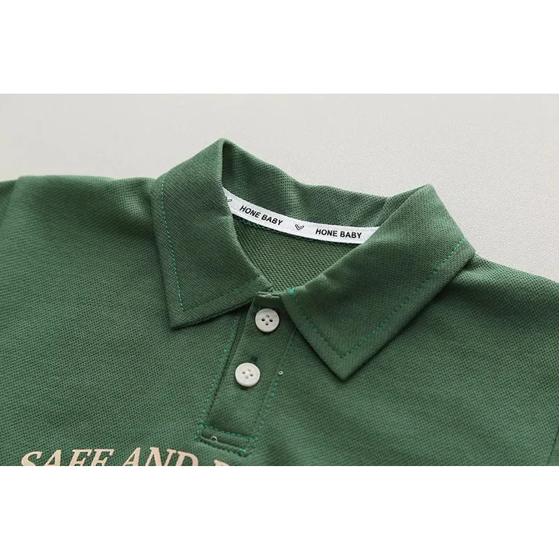 Conjunto Polo Infantil Modelo Cartoon de Urso Lenogue