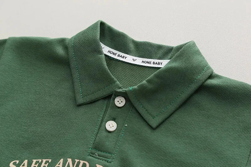 Conjunto Polo Infantil Modelo Cartoon de Urso Lenogue