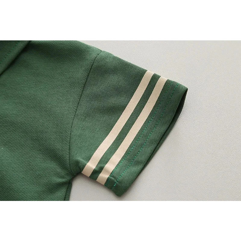 Conjunto Polo Infantil Modelo Cartoon de Urso Lenogue