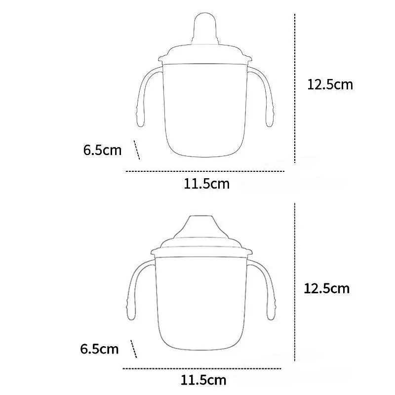 Copo Infantil Antivazamento com Alça Colorida Lenogue