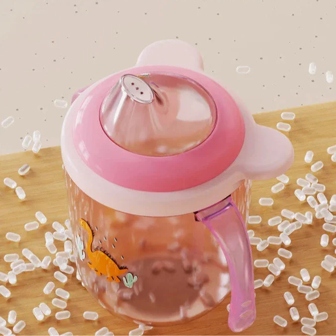 Copo Infantil Antivazamento com Alça Colorida Lenogue