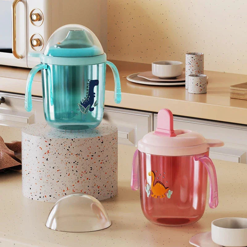 Copo Infantil Antivazamento com Alça Colorida Lenogue