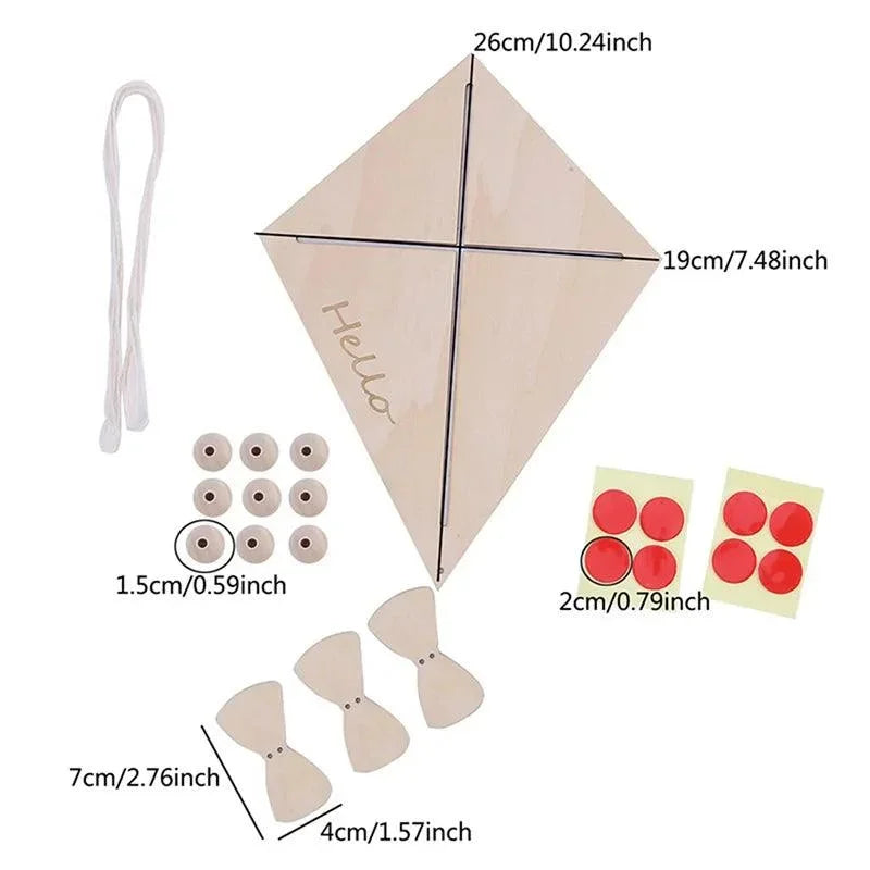 Decoração Infantil Pipa de Madeira Lenogue