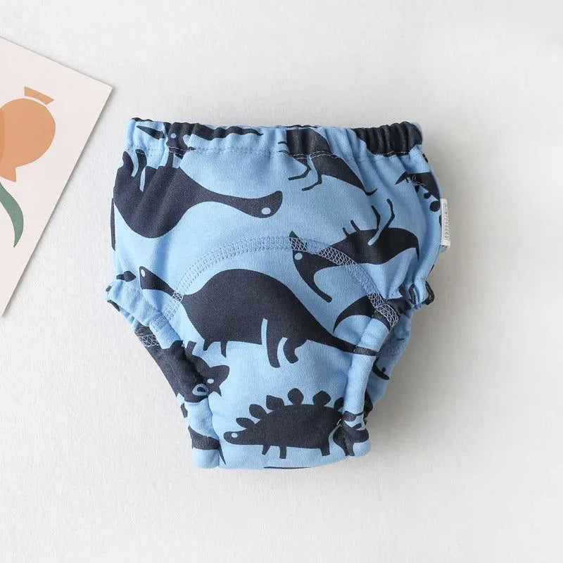 Fralda Infantil Treinamento Reutilizável Colorida Lenogue Azul Claro / 3-6 Meses