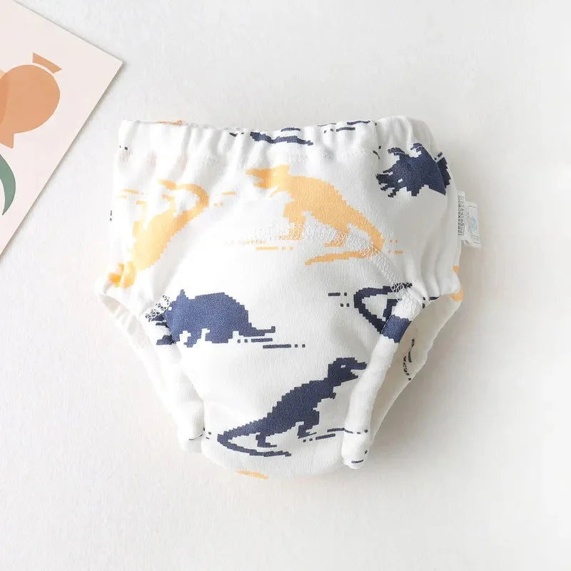 Fralda Infantil Treinamento Reutilizável Colorida Lenogue Branco / 3-6 Meses