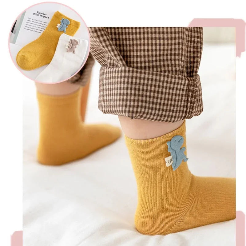 Kit 3 Pares Meias Infantil Algodão Cartoon Lenogue