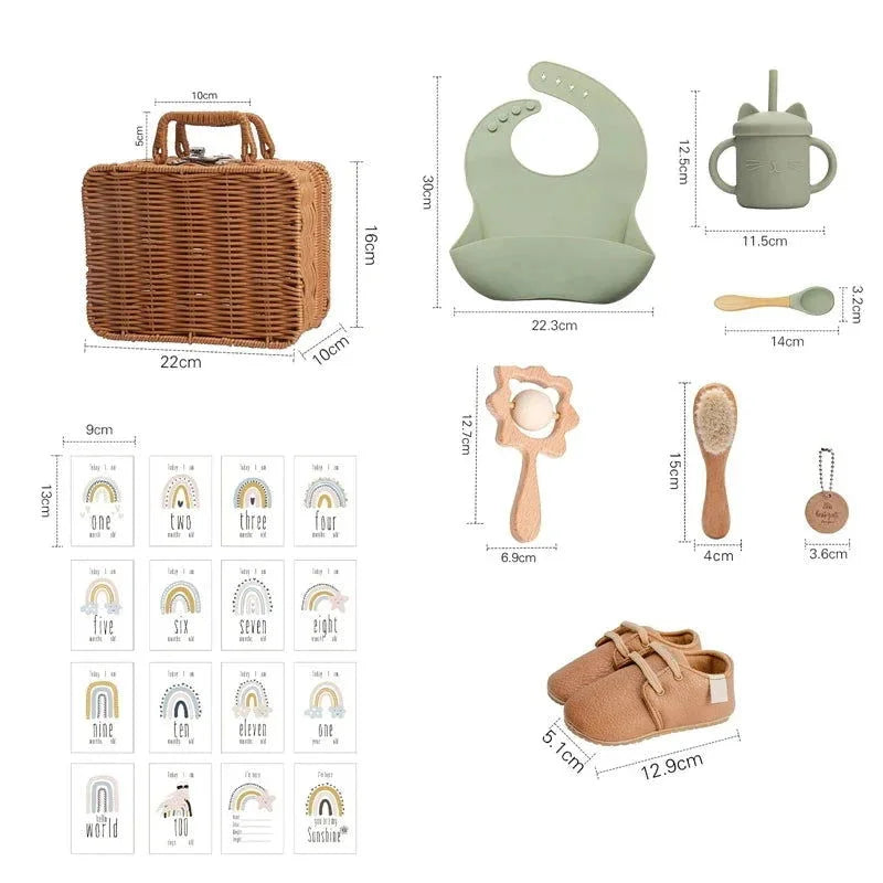 Kit Infantil Introdução Alimentar Colorido Lenogue