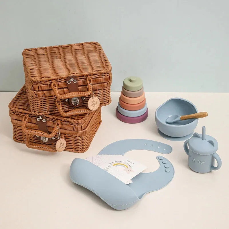 Kit Infantil Introdução Alimentar Colorido Lenogue