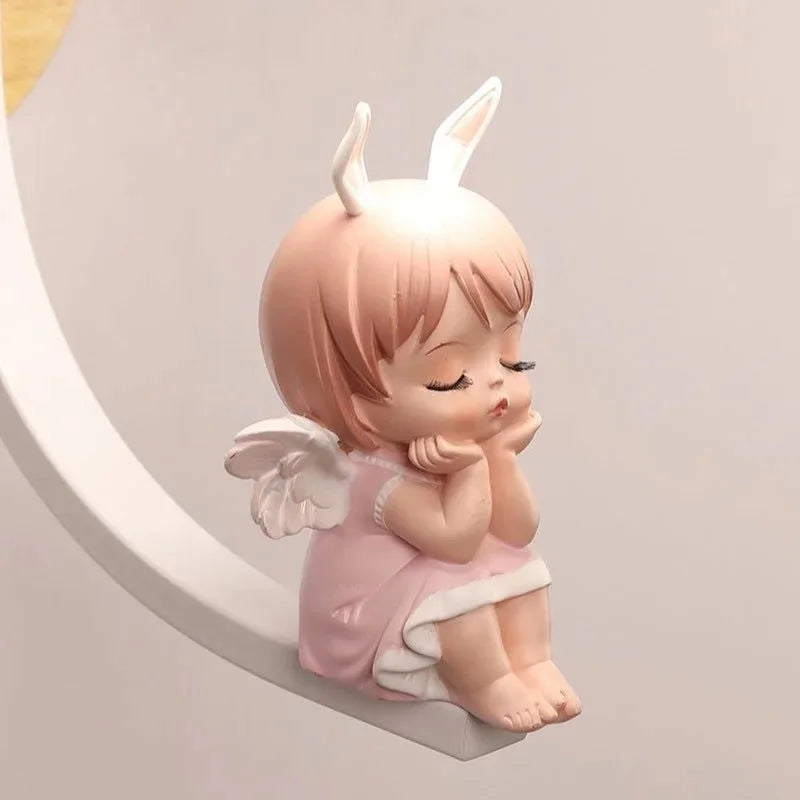 Luminária Infantil Arandela Parede Colorida Lenogue Anjinho