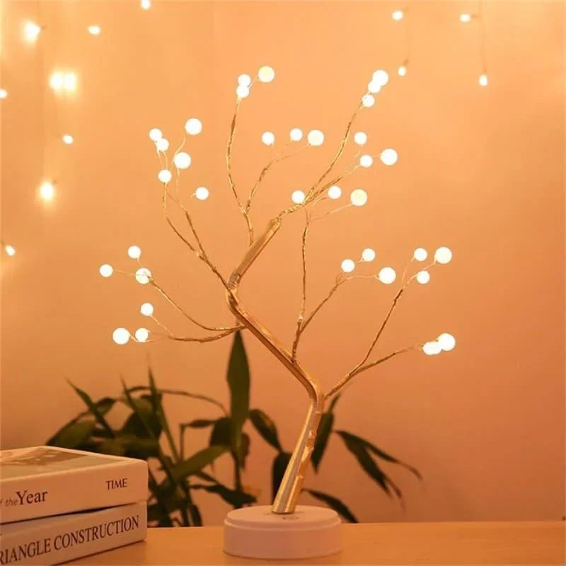 Luminária Infantil árvore de Led Multicolorido Lenogue Dourado