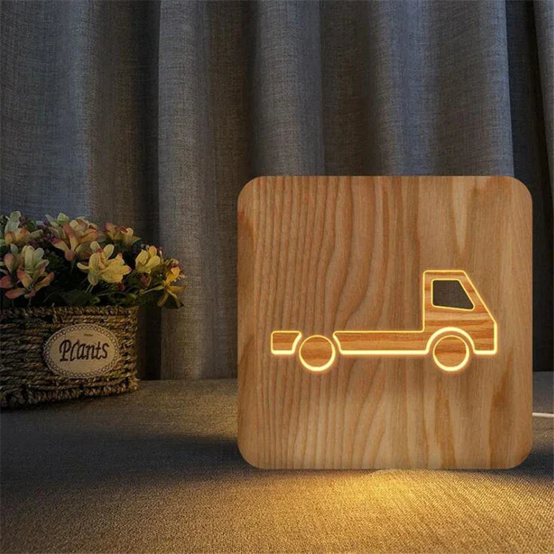 Luminária Infantil Led Design Veículo Lenogue