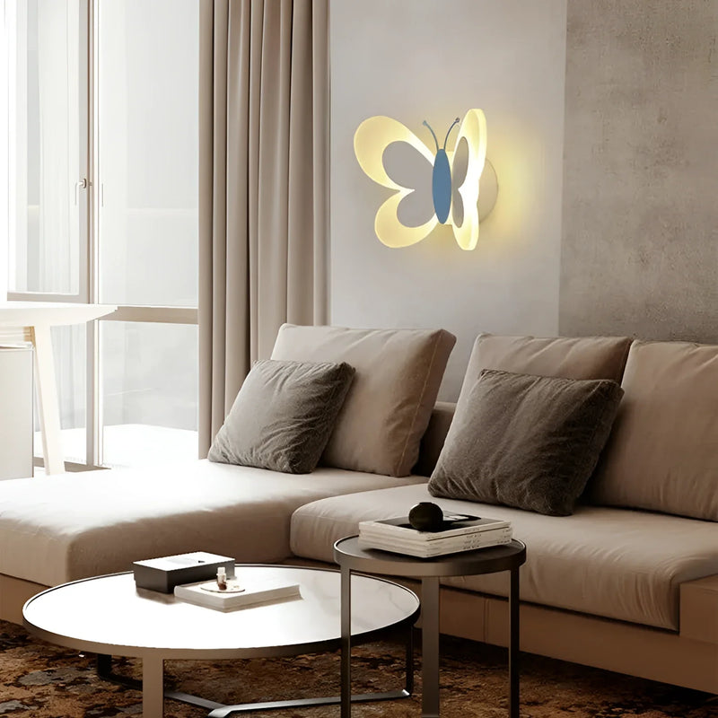 Luminária Infantil Parede Nórdica Borboleta Lenogue