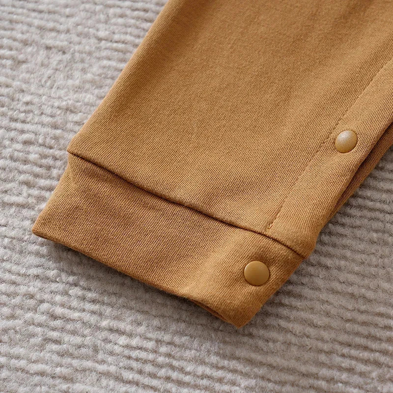 Macacão Infantil Algodão Puro para Frio Estampa Ursinho 3d Lenogue