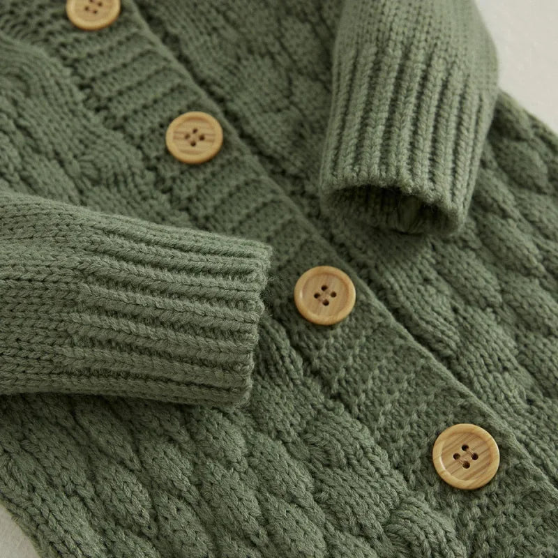 Macacão Infantil com Touca Tricot Baby Lenogue