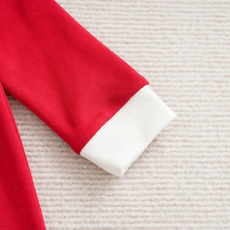 Macacão Infantil de Algodão Manga Longa Estampa Papai Noel Lenogue