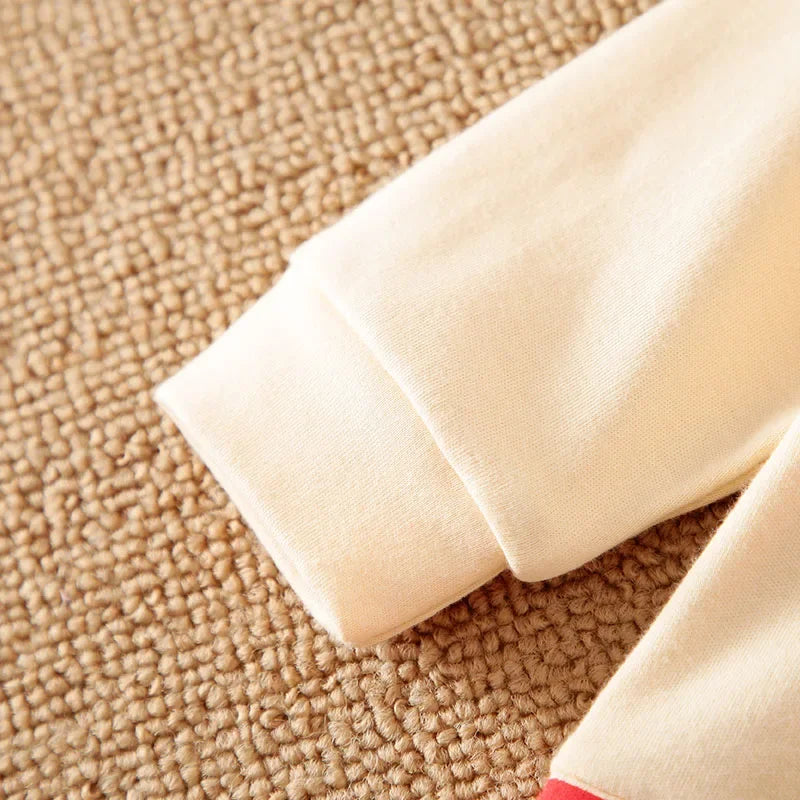 Macacão Infantil de Algodão Manga Longa Natal Modelo Rena Lenogue