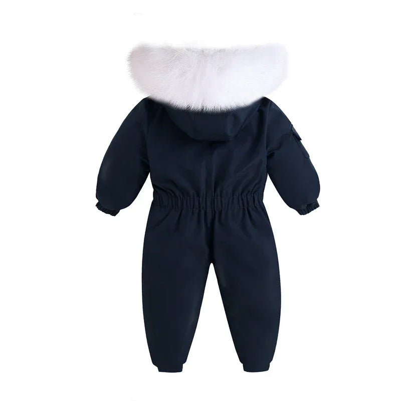 Macacão Infantil Esqui Impermeável Velours Capuz Zíper Lenogue
