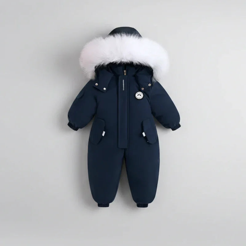 Macacão Infantil Esqui Impermeável Velours Capuz Zíper Lenogue Azul / 18-24 Meses