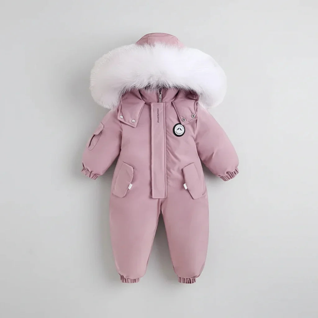 Macacão Infantil Esqui Impermeável Velours Capuz Zíper Lenogue Rosa / 18-24 Meses
