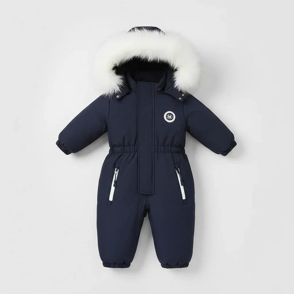 Macacão Infantil Esqui Impermeável Veludo Capuz Glacier Lenogue Azul / 18-24 Meses