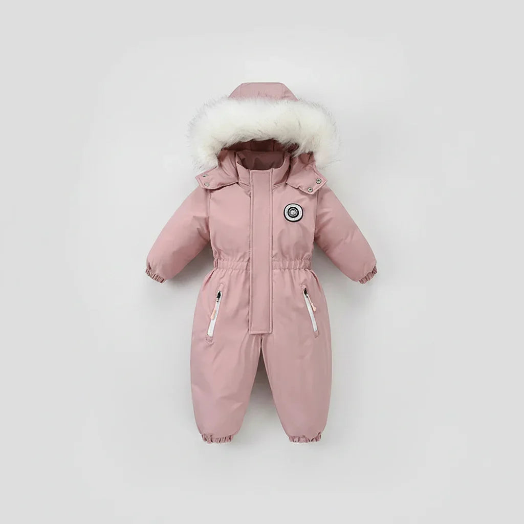 Macacão Infantil Esqui Impermeável Veludo Capuz Glacier Lenogue Rosa / 18-24 Meses