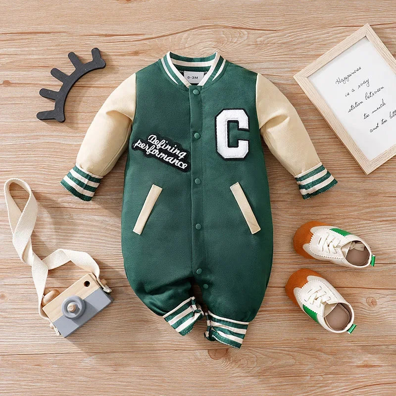 Macacão Infantil Estampa Boston Verde Lenogue / 0-3 Meses