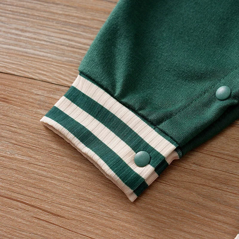 Macacão Infantil Estampa Boston Verde Lenogue