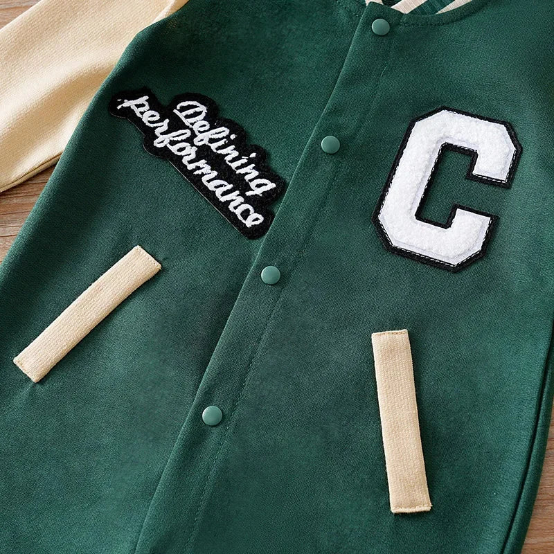 Macacão Infantil Estampa Boston Verde Lenogue