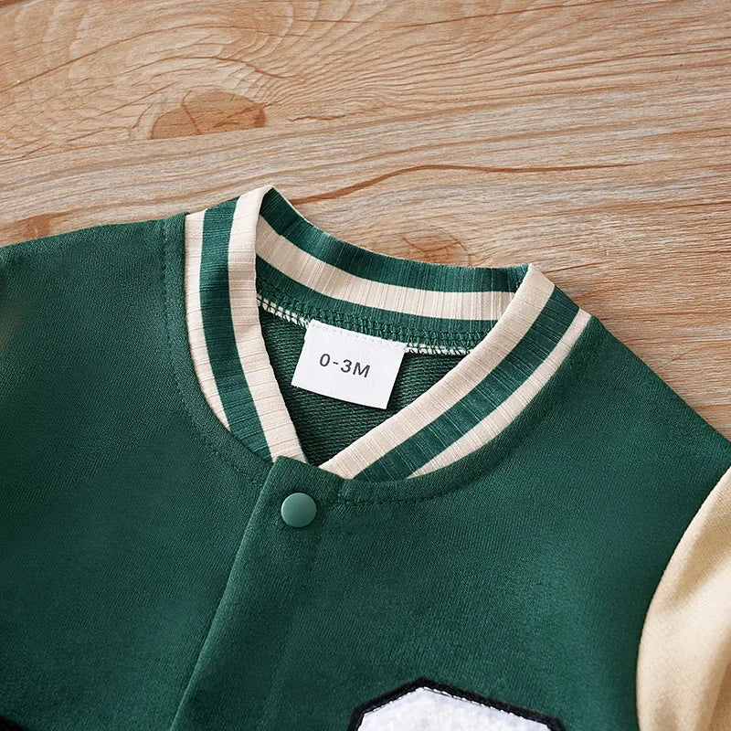 Macacão Infantil Estampa Boston Verde Lenogue