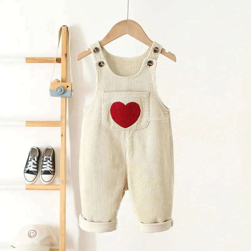 Macacão Infantil Jardineira Amour Lenogue Bege / 6-12 Meses