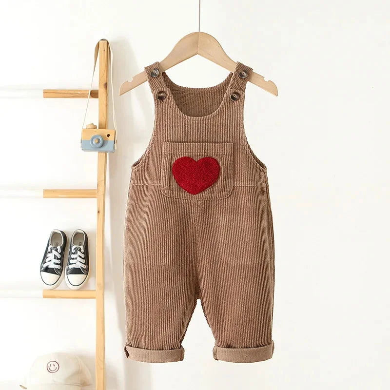 Macacão Infantil Jardineira Amour Lenogue Café / 6-12 Meses