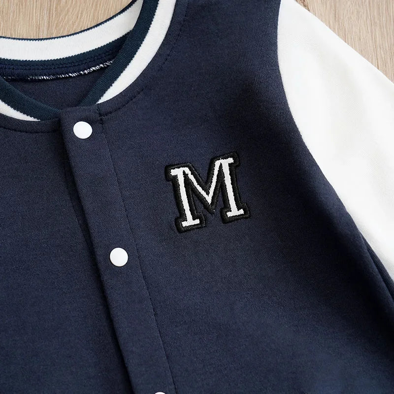 Macacão Infantil Manga Longa Algodão Baseball Lenogue