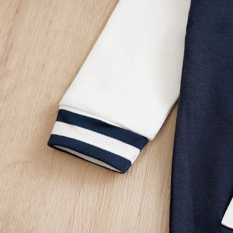 Macacão Infantil Manga Longa Algodão Baseball Lenogue