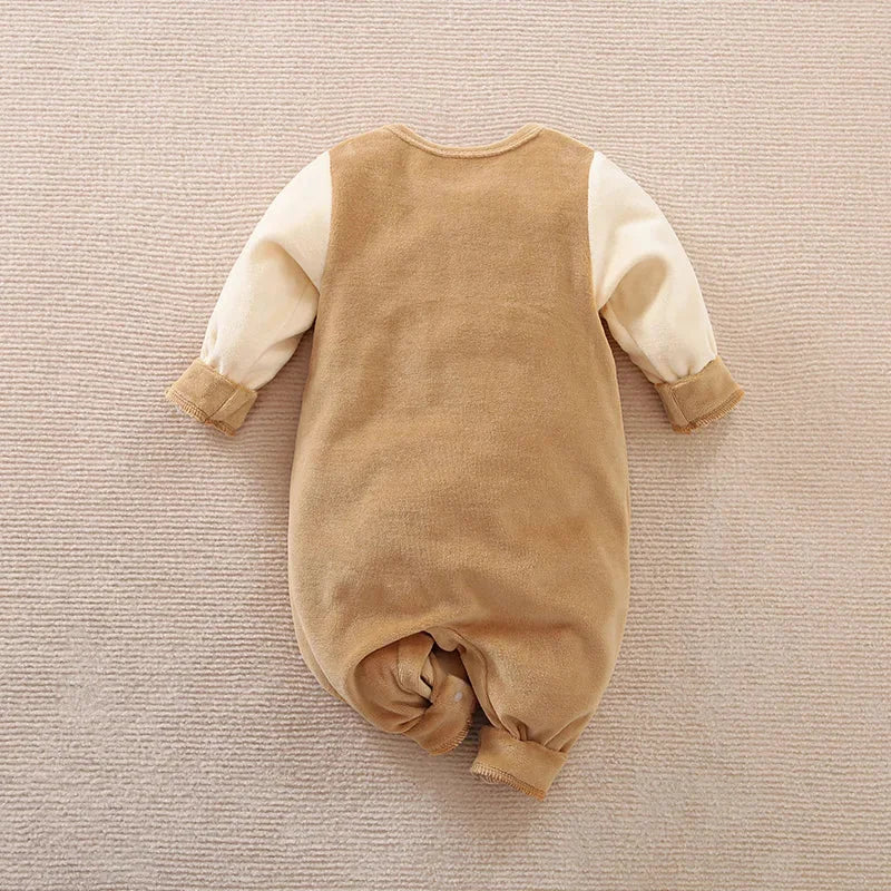 Macacão Infantil Manga Longa de Natal Modelo Rena 3d Lenogue