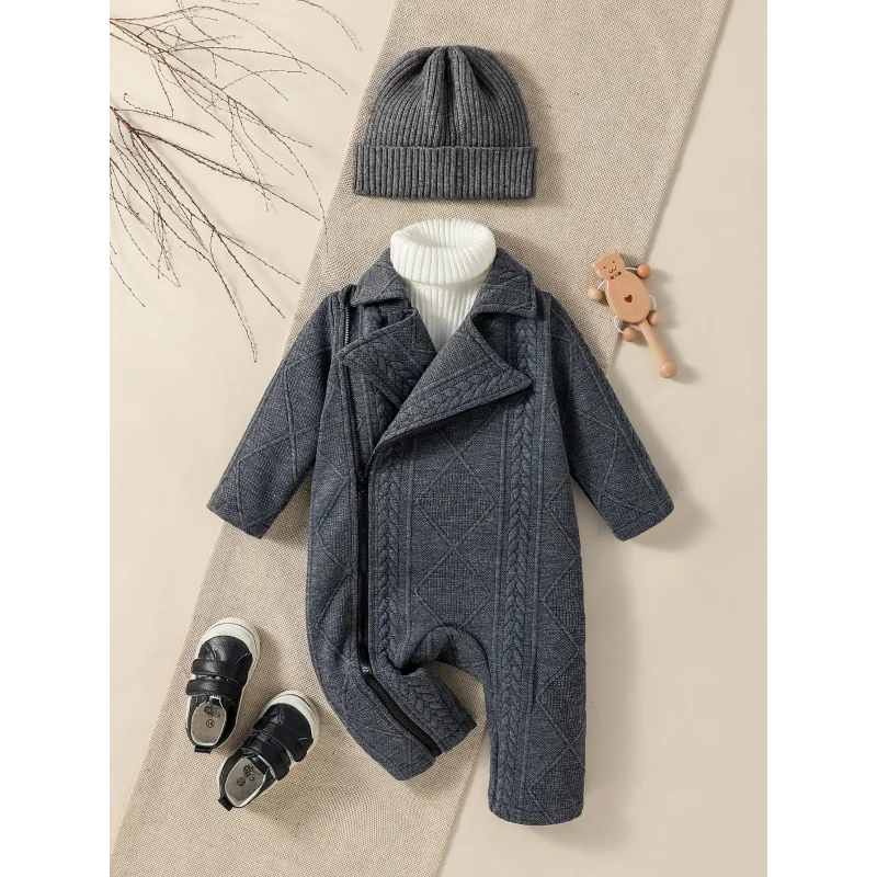 Macacão Infantil Manga Longa Zíper Estilo Streetwear Lenogue