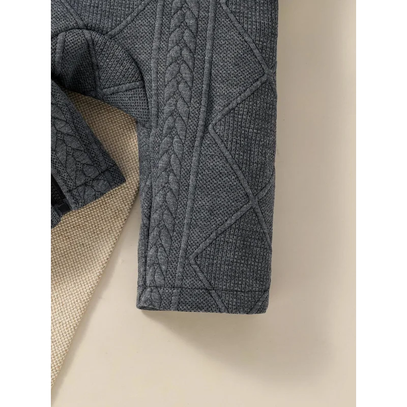 Macacão Infantil Manga Longa Zíper Estilo Streetwear Lenogue