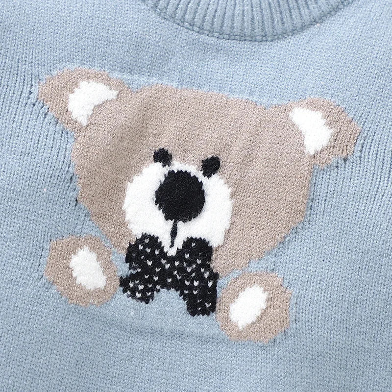 Macacão Infantil Tricot com Gorro e Pé Fechado Azul Lenogue
