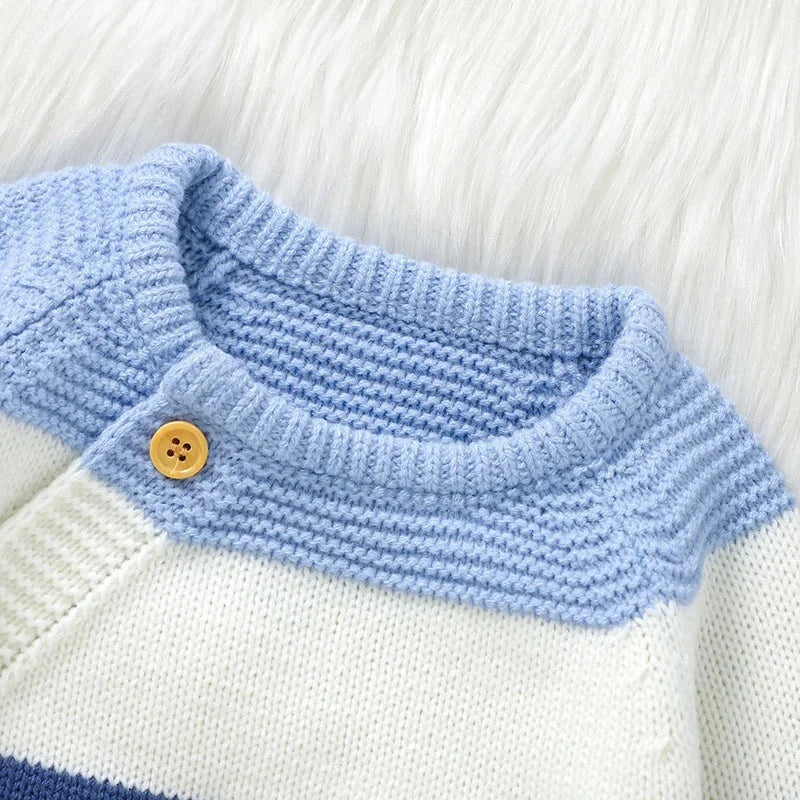 Macacão Infantil Tricot Gola Alta Manga Longa Lenogue